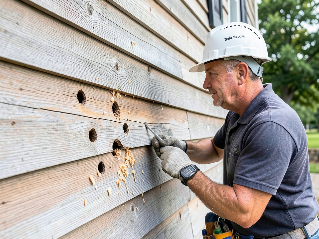 What to do when woodpeckers start pecking holes in